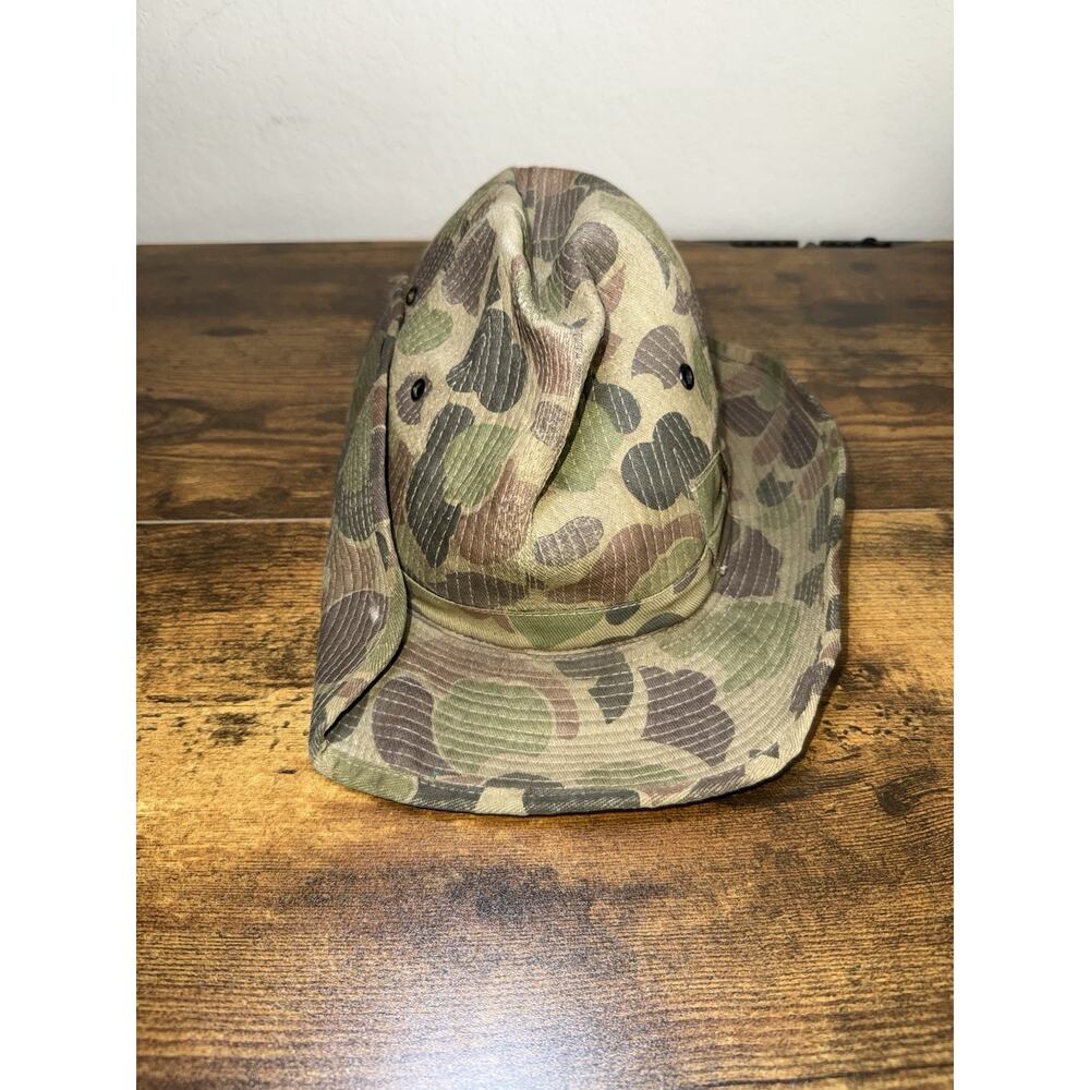 Vintage Military Army Bush Boonie Field Frogskin Camo Hat Prob Vietnam War